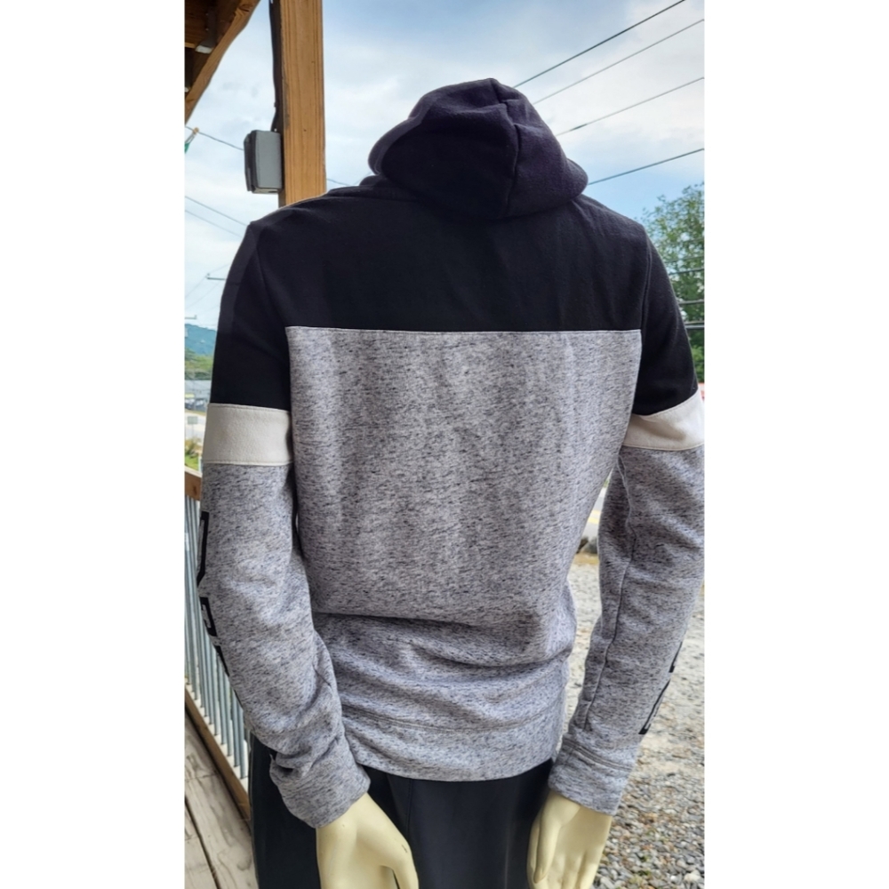 Pink Victoria's Secret Sweatshirt Hoodie, Long Sleeves, Gray/Black, XS - Picture 4 of 11